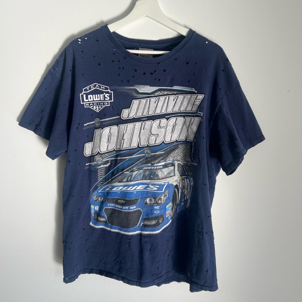 Men's Navy Racing Graphic Tee